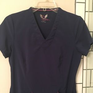 Smitten Scrub SET, Navy Blue. Featherlight!